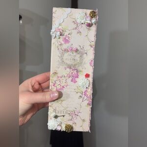 Floral Decorative Notebook with Pink and White Accents